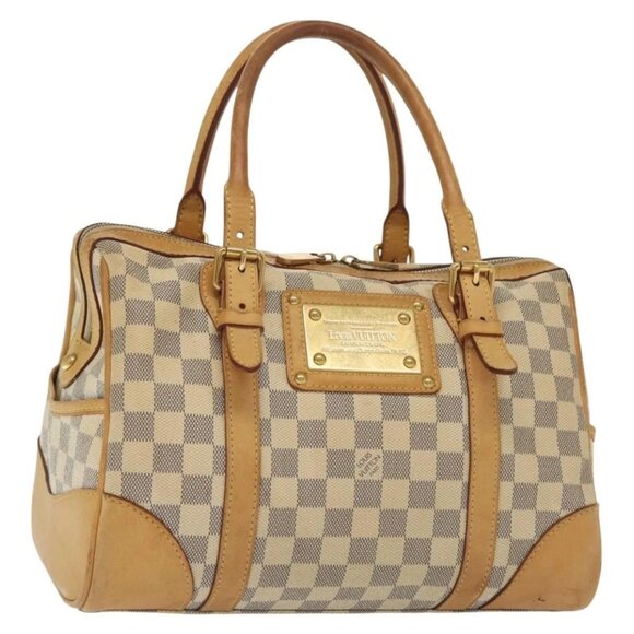 LOUIS VUITTON Damier Azur Berkeley Hand Bag N52001 LV Auth 140060 - Picture 1 of 16